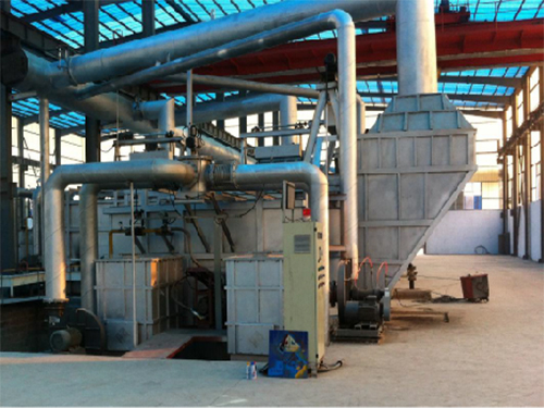 Línea de colada continua para lingotes de aluminio